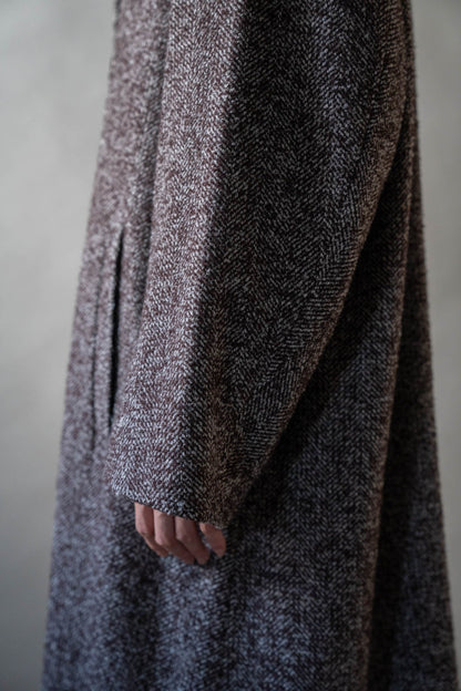 LOOP TWEED DOUBLE-BREASTED COAT