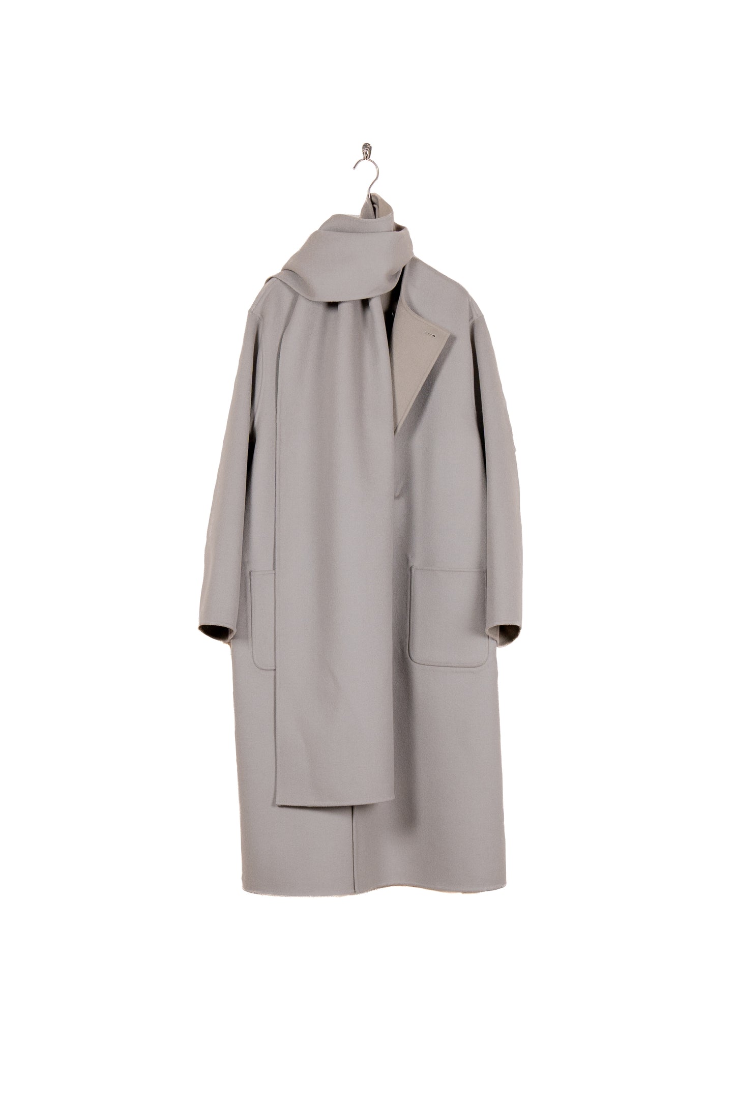 WOOL CASHMERE BEAVER REVERSIBLE STOLE COAT