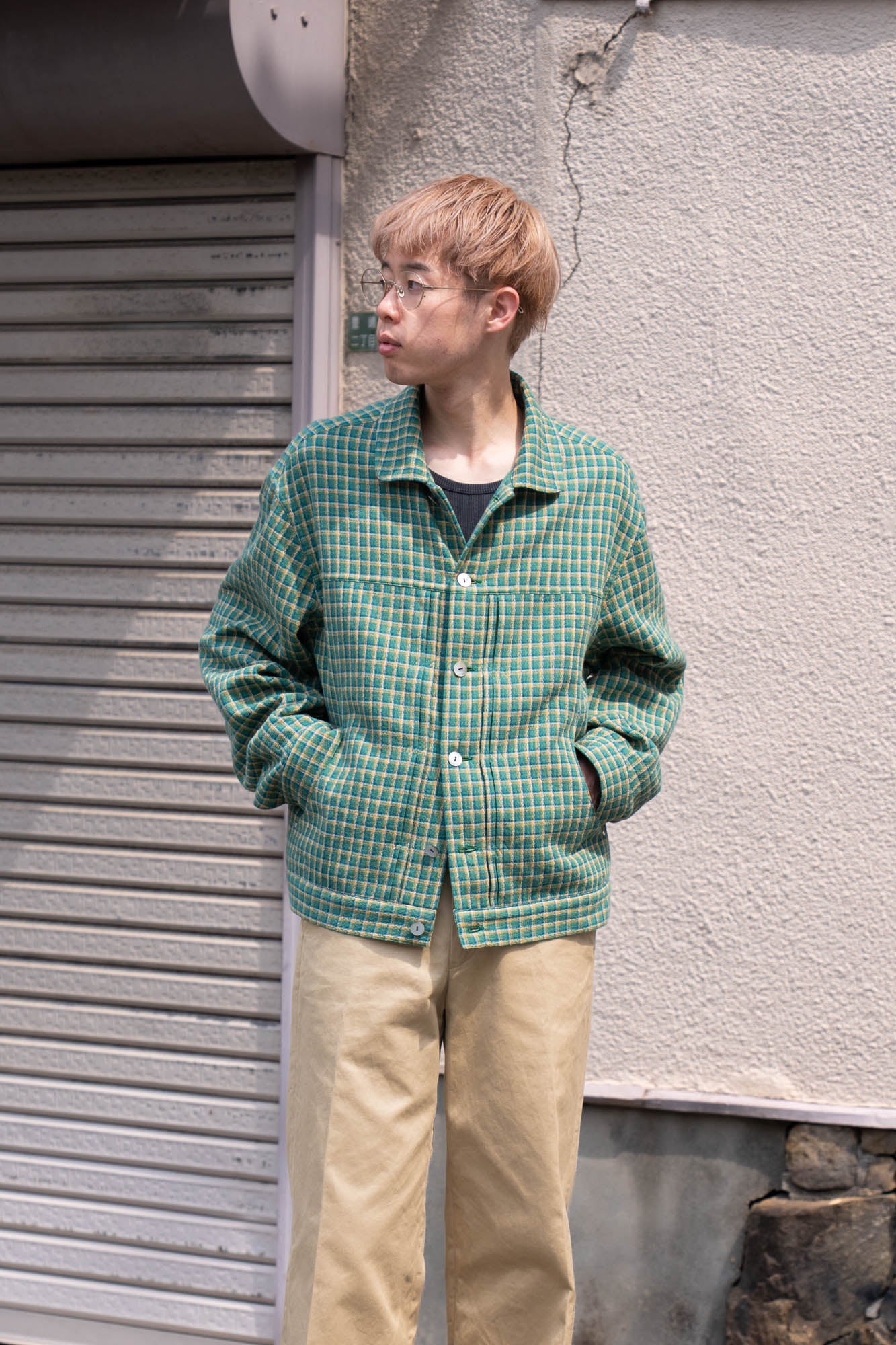 WASHED CHECK JACKET