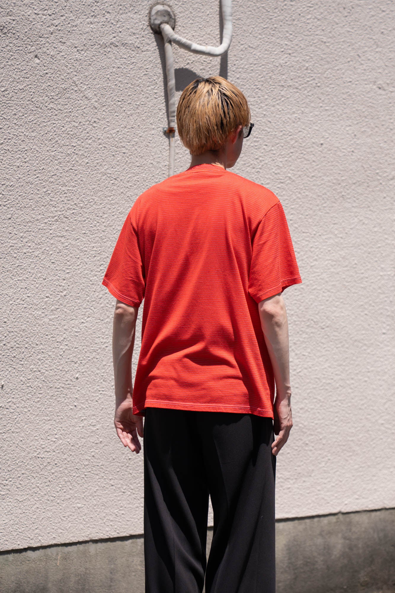 GARMENT DYED BORDER T-SHIRT