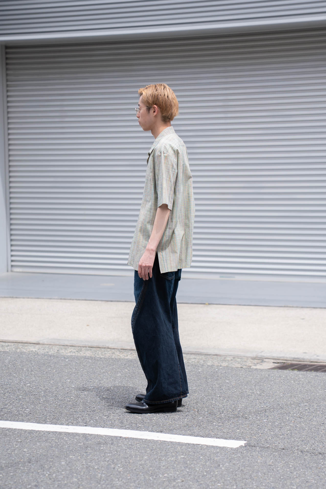 cotton ikat check shirt