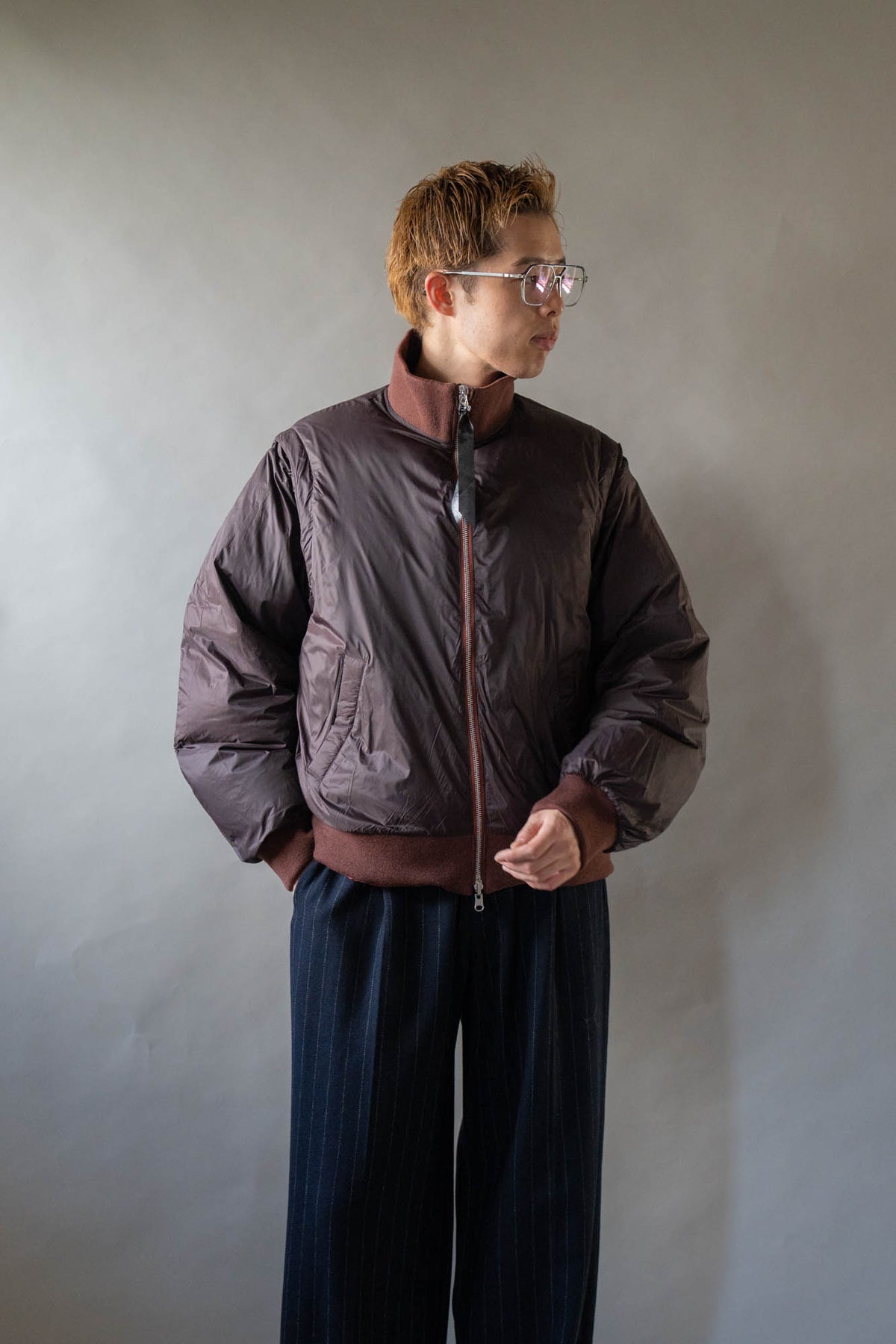 08sircus × TAION Down detachable bomber reversible