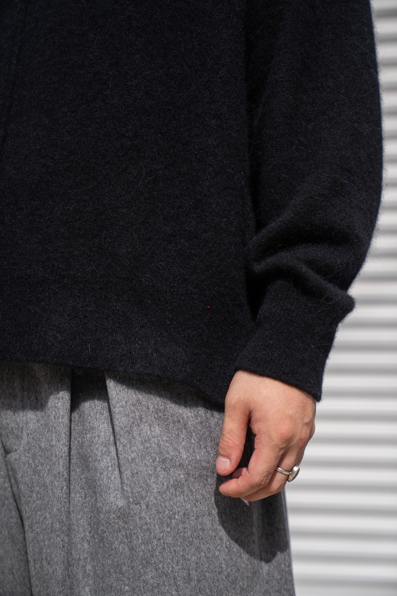 WOOL/ALPACA KNIT LOOSE TURTLE NECK PO(ST.1295)