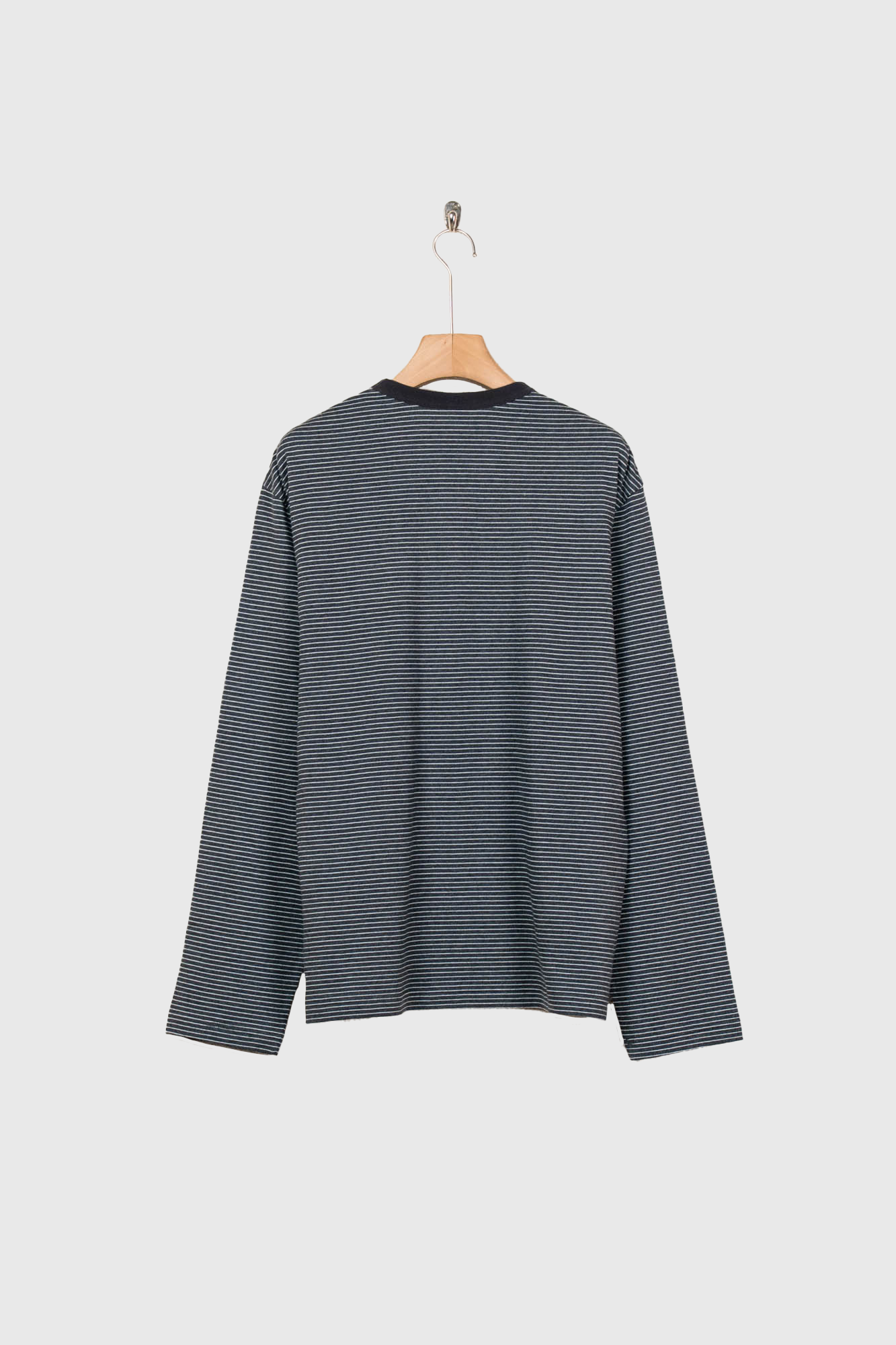 Hand-Embroidered Stripe Long Sleeve T-Shirt