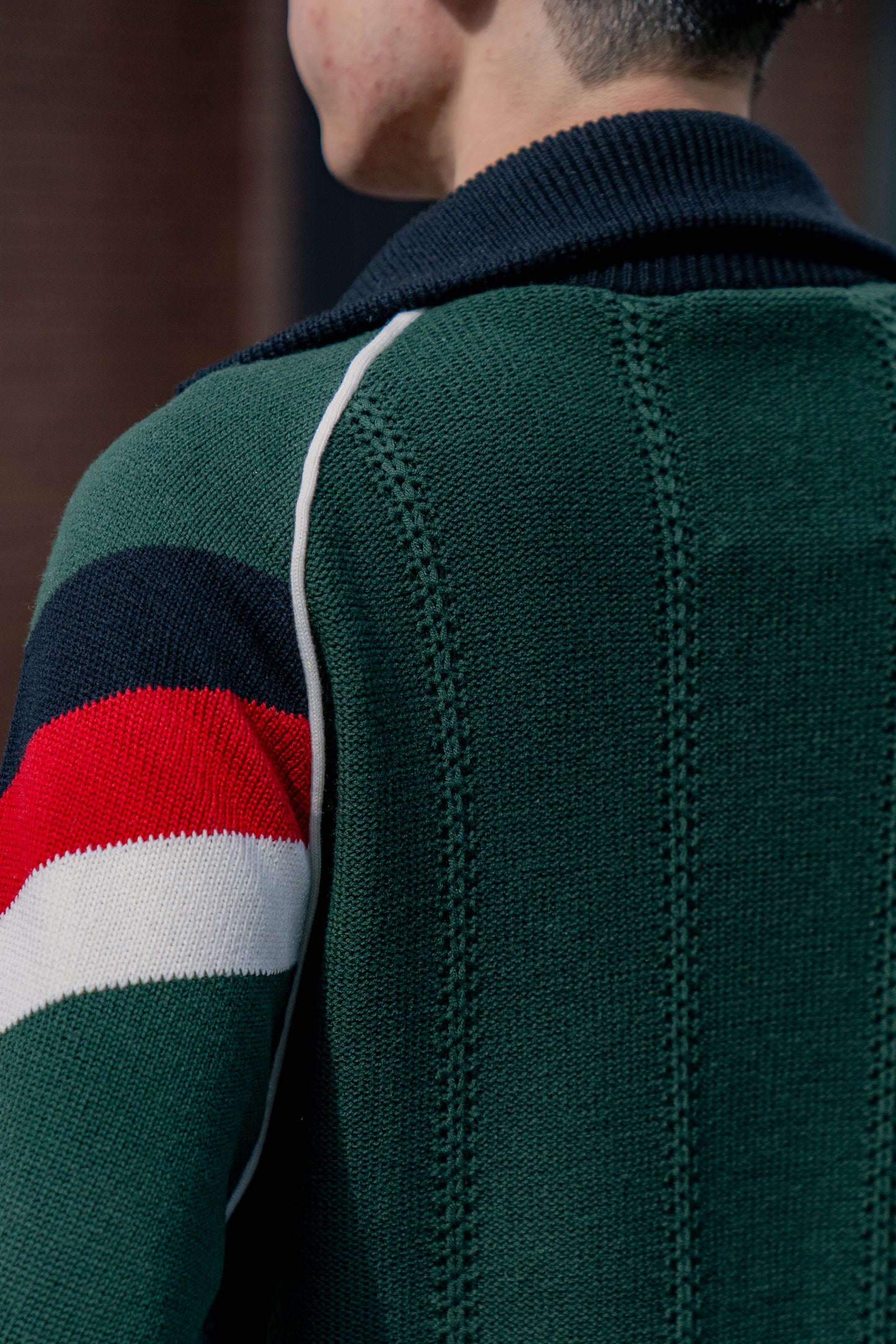 KNITTED TRACK JACKET