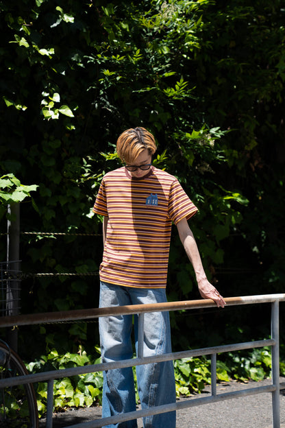 Hand-Embroidered Stripe T-Shirt