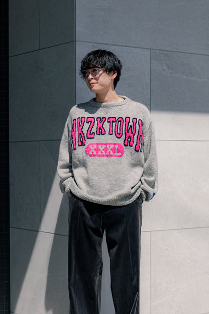 sign 別注 HAND KNIT COLLEGE SWEATER