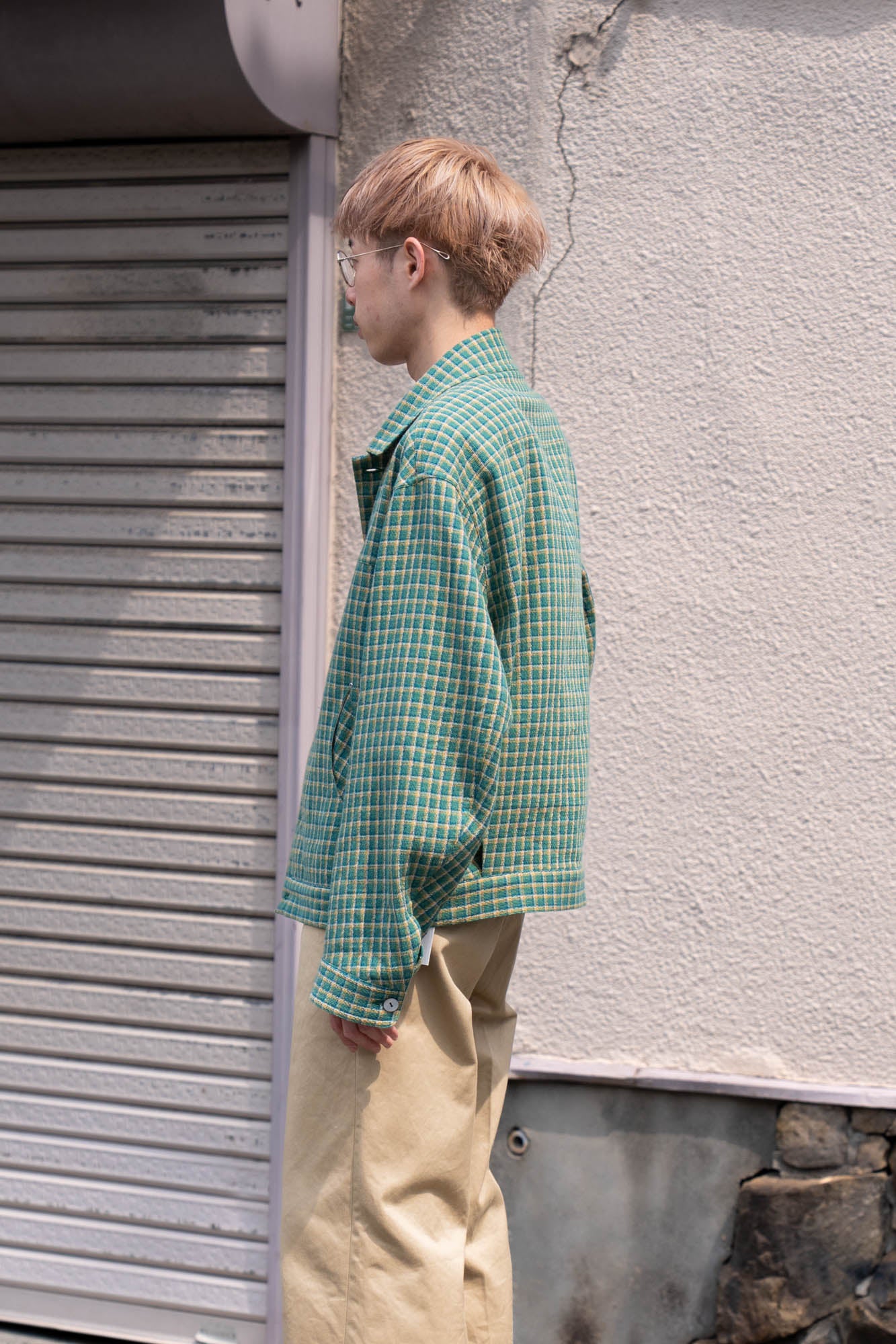 WASHED CHECK JACKET