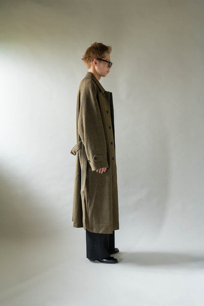 BRITISH TWEED RAGLAN SLEEVE BALMACAAN COAT(ST.1536)
