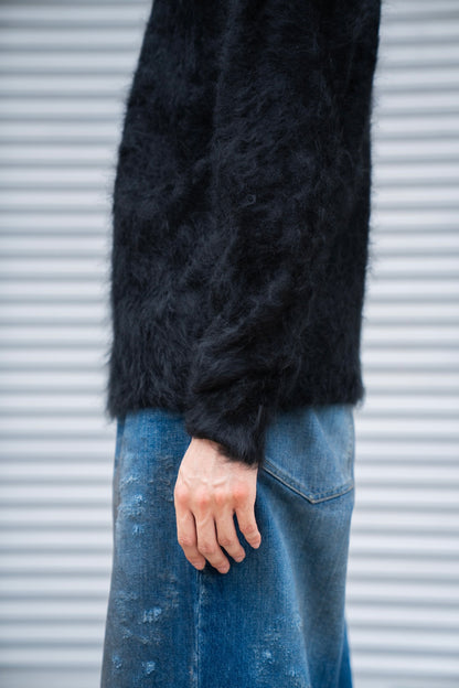 CASHMERE SHAGGY KNIT CREW NECK LS(ST.1307)