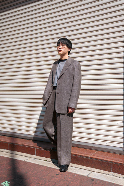 WOOL LINEN 1TUCK SLACKS