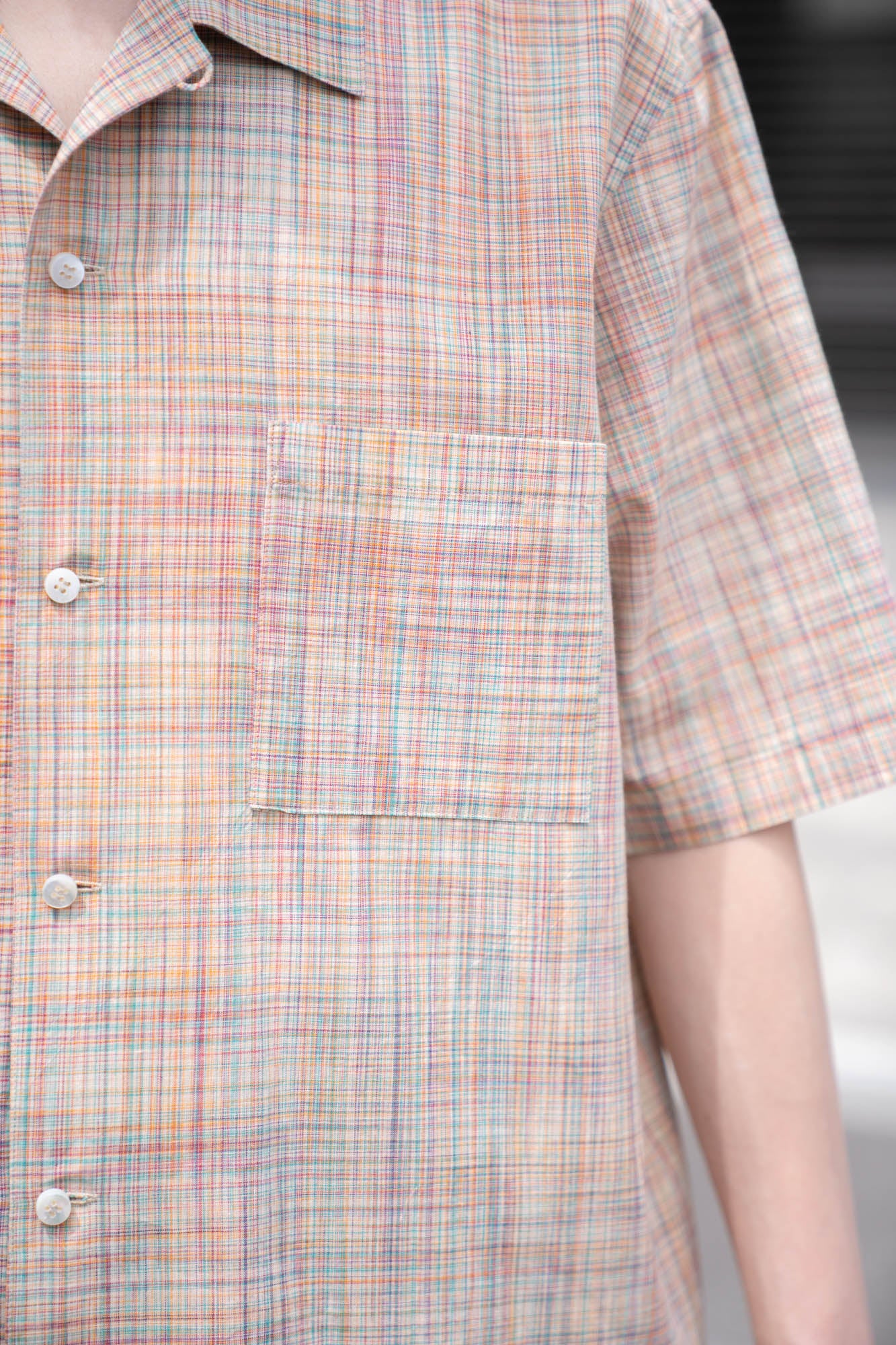 cotton ikat check shirt