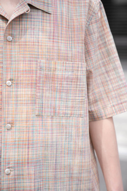 cotton ikat check shirt