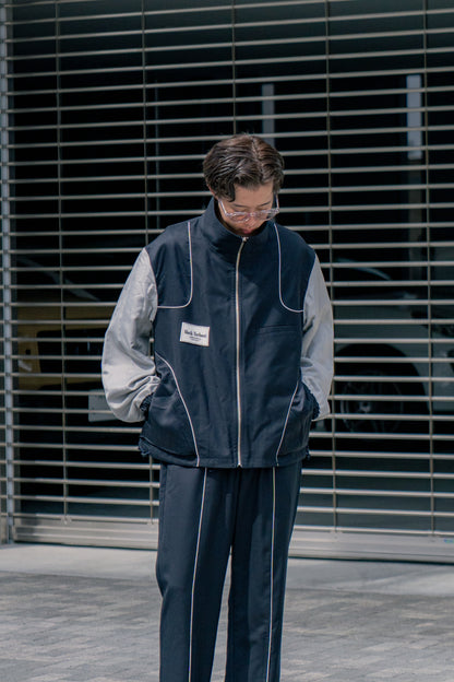 WOOL GABARDINE REVERSIBLE TRACK JACKET