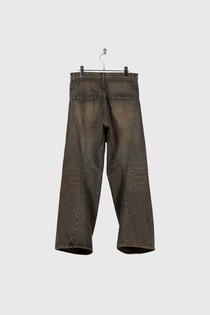 3D TWISTED WIDE LEG JEANS