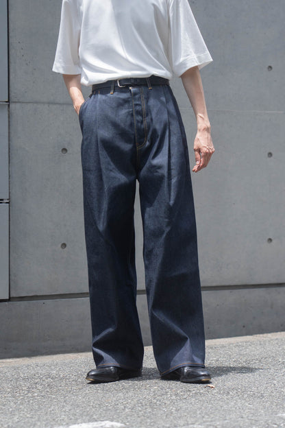 2TUCK WIDE DENIM PANTS -ENTASIS Mk-Ⅲ-
