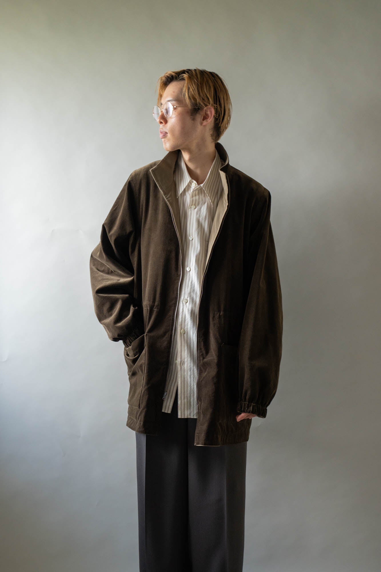 REVERSIBLE STAND-COLLAR BLOUSON