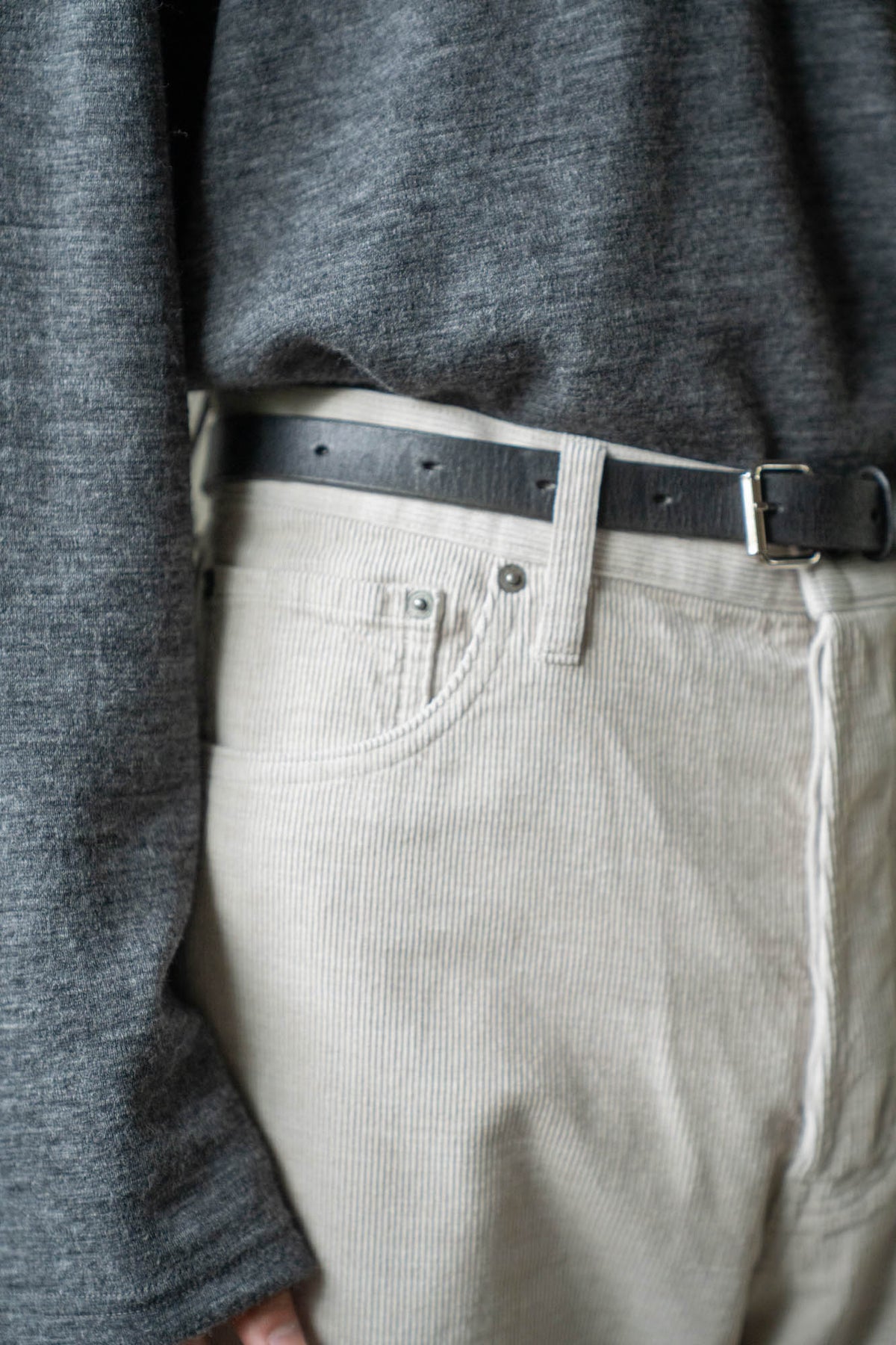 stone‑washed corduroy pants