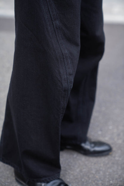 3D TWISTED WIDE LEG JEANS