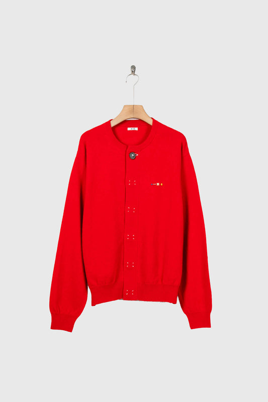 Wool knit cardigan for sign