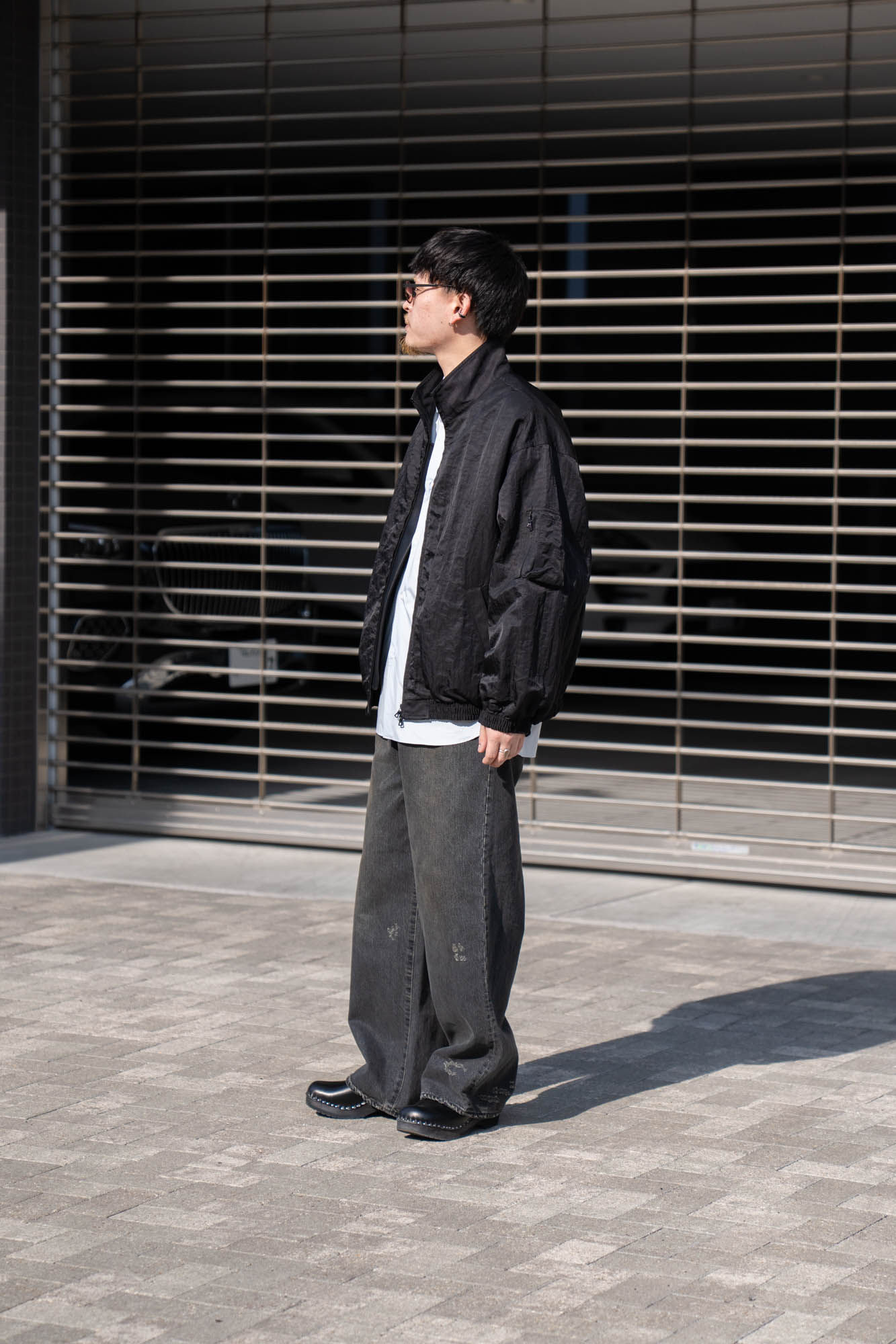 SHRUNK NYLON OVERSIZED FIGHT JACKET(ST.1386)