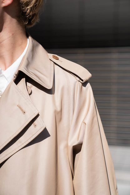 Giza cotton short trench coat