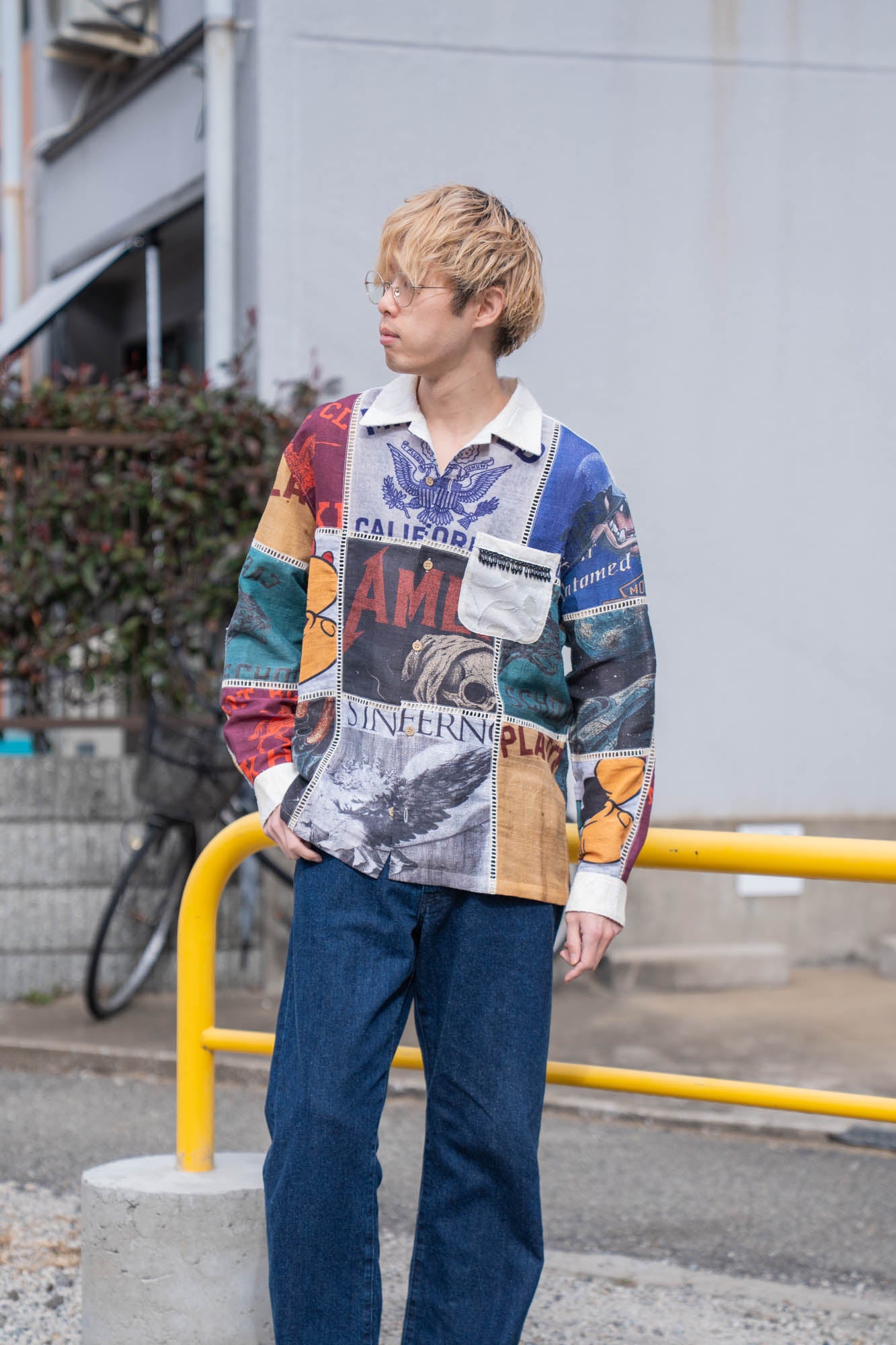 Patchworked Silk Shirt