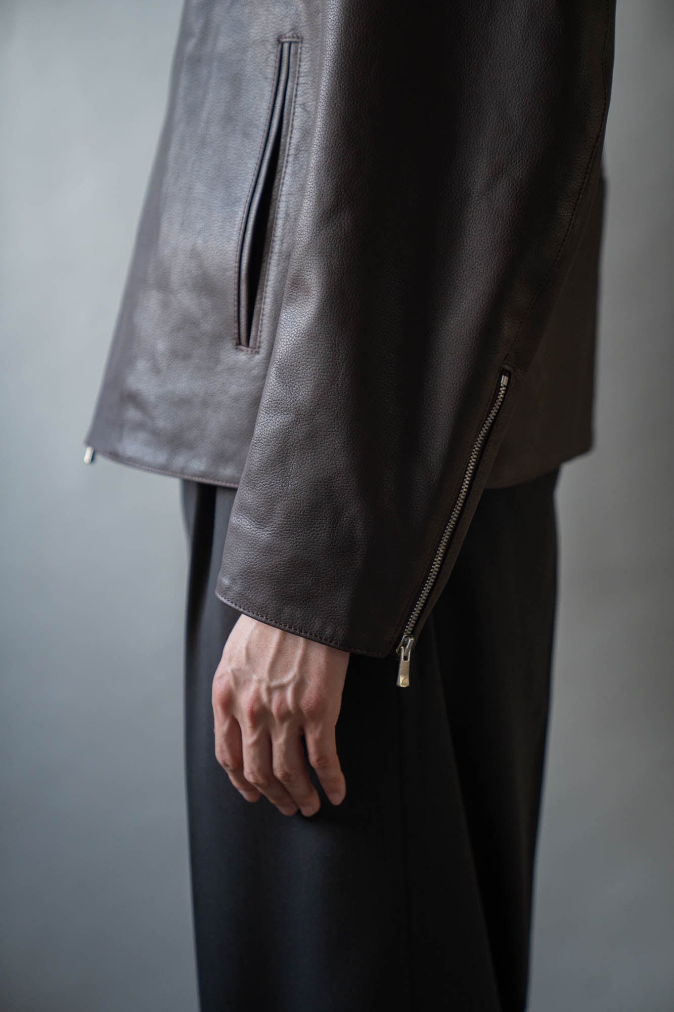 Leather Double Zip-up Blouson