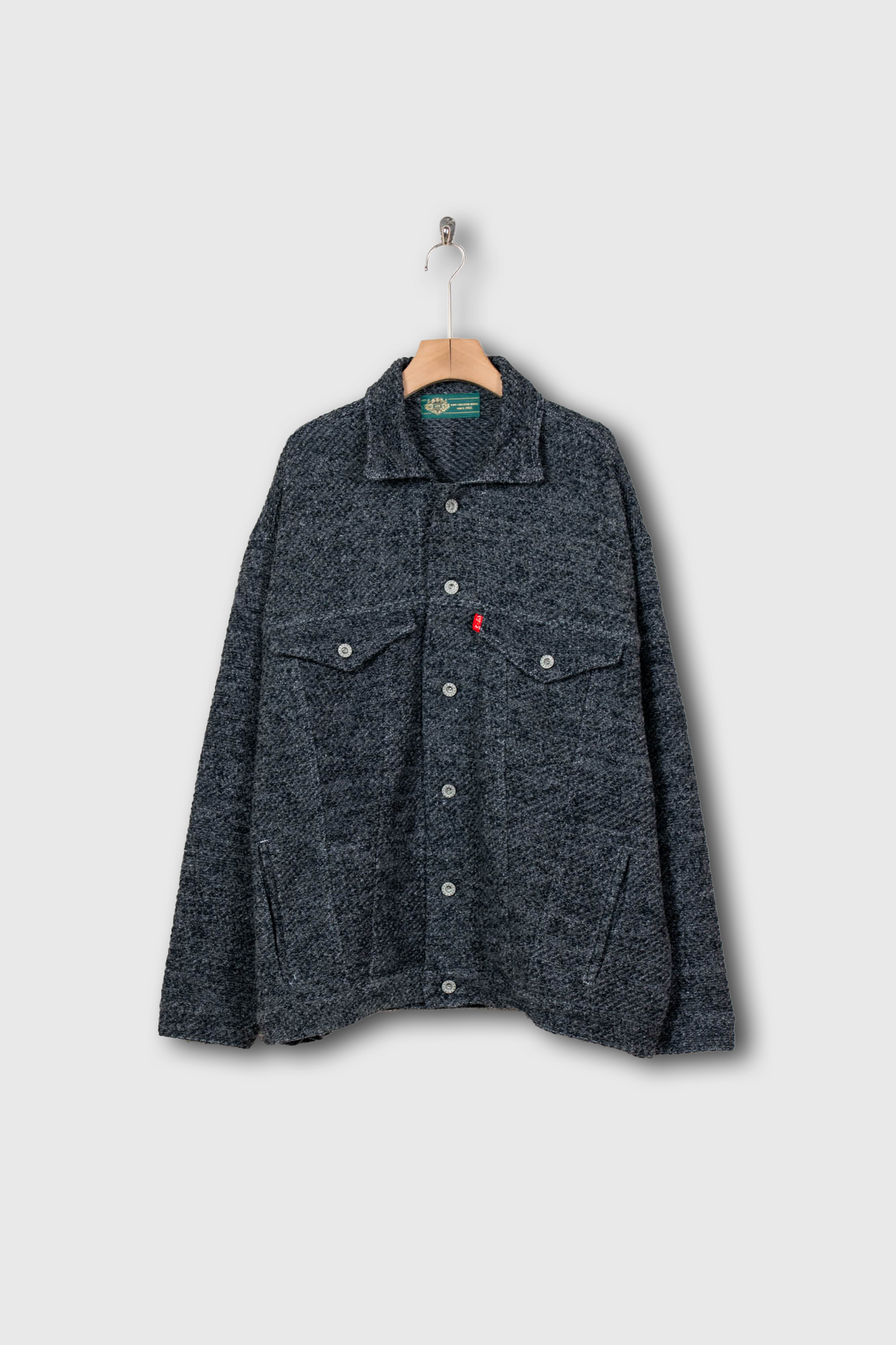 Hand Stitched Rigid Denim Knit Jacket