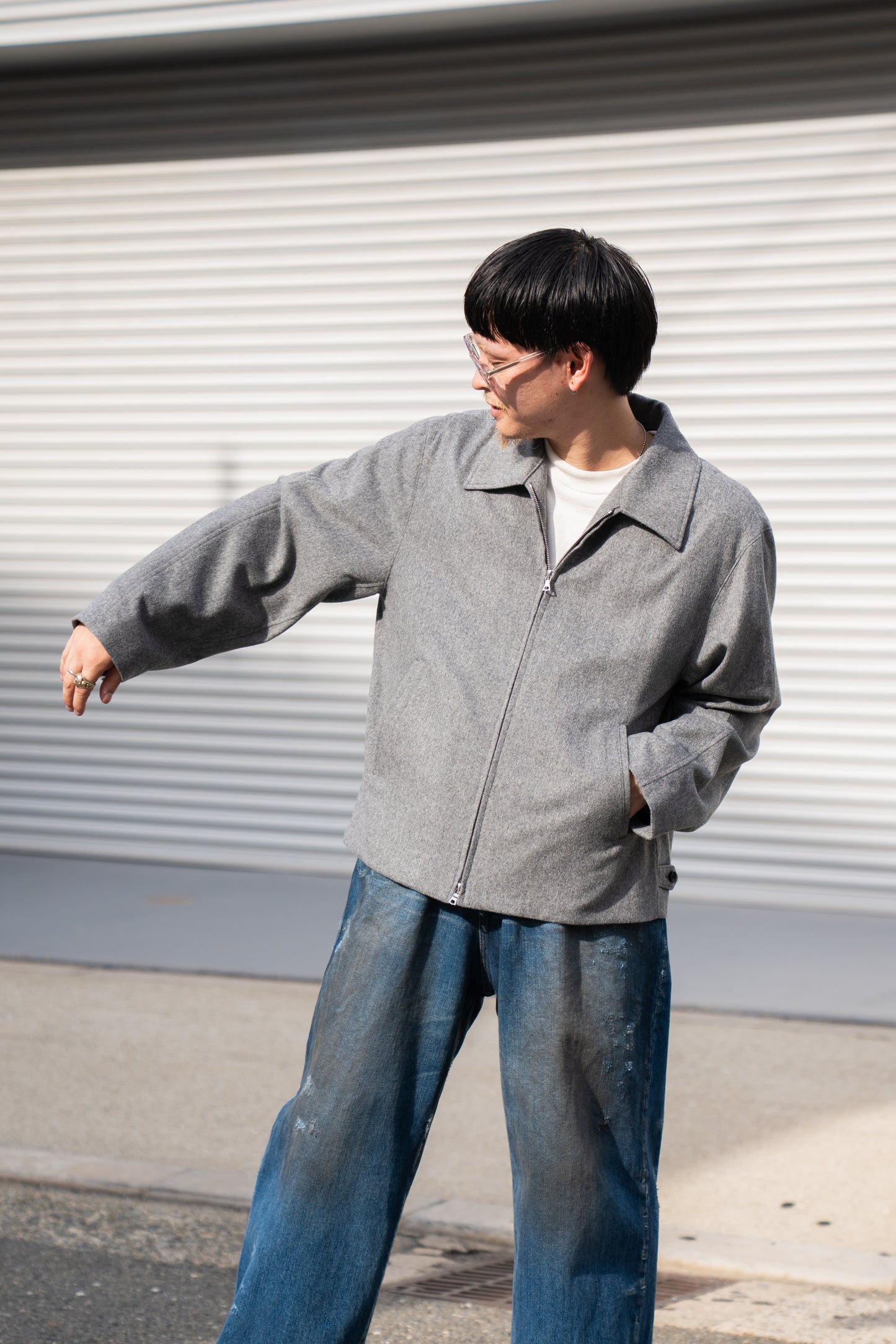 W/CA BEAVER ZIP SHORT JACKET(ST.1228)