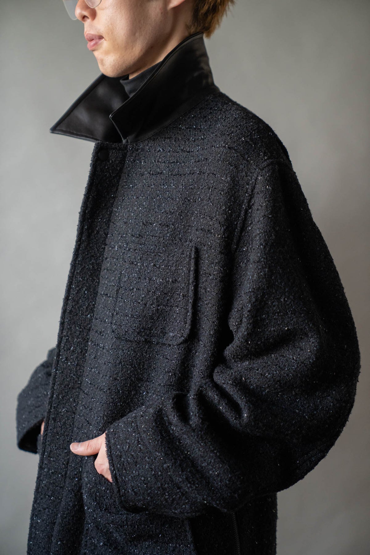 Wool tweed coverall