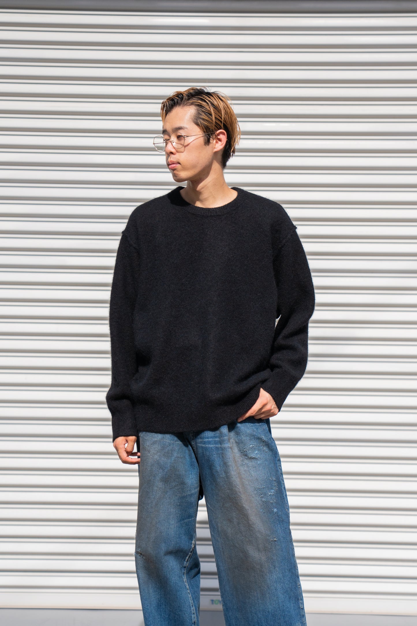WOOL/ALPACA KNIT CREW NECK LS(ST.1294)