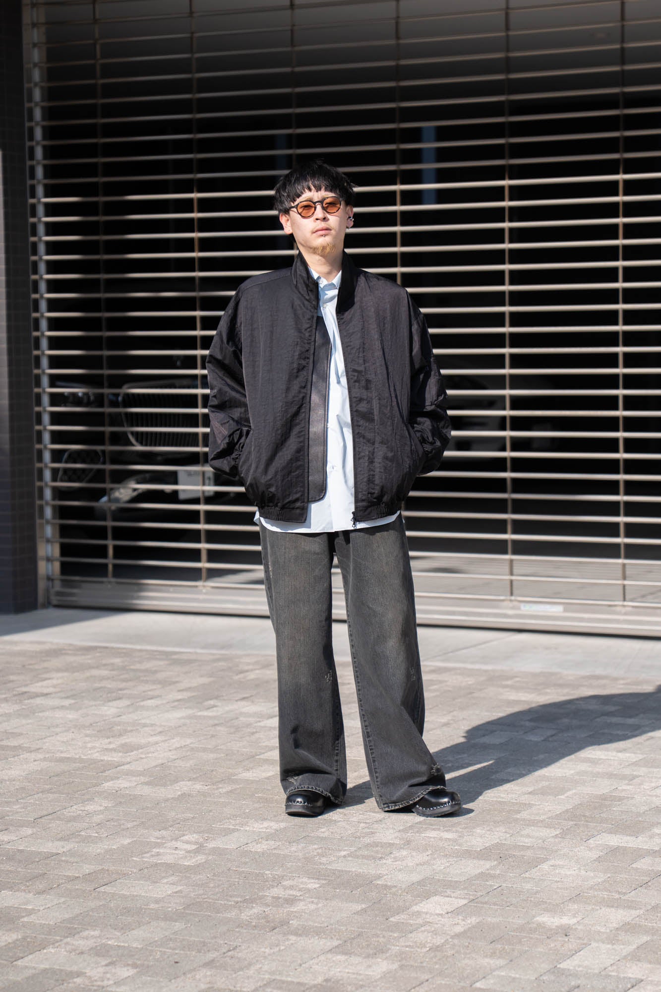 SHRUNK NYLON OVERSIZED FIGHT JACKET(ST.1386)