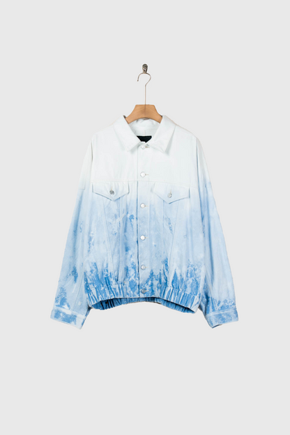 Shibori-bassen denim jacket