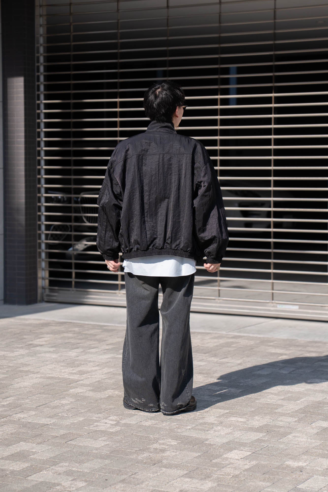 SHRUNK NYLON OVERSIZED FIGHT JACKET(ST.1386)