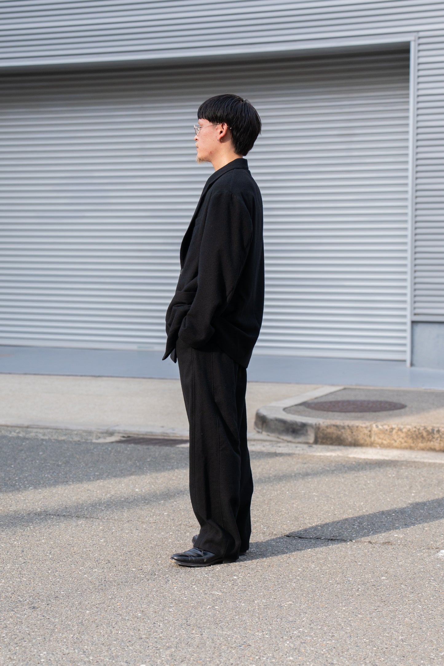 WOOL/CASHMERE FLEECE SINGLE BREASTED JACKET(ST.1268)