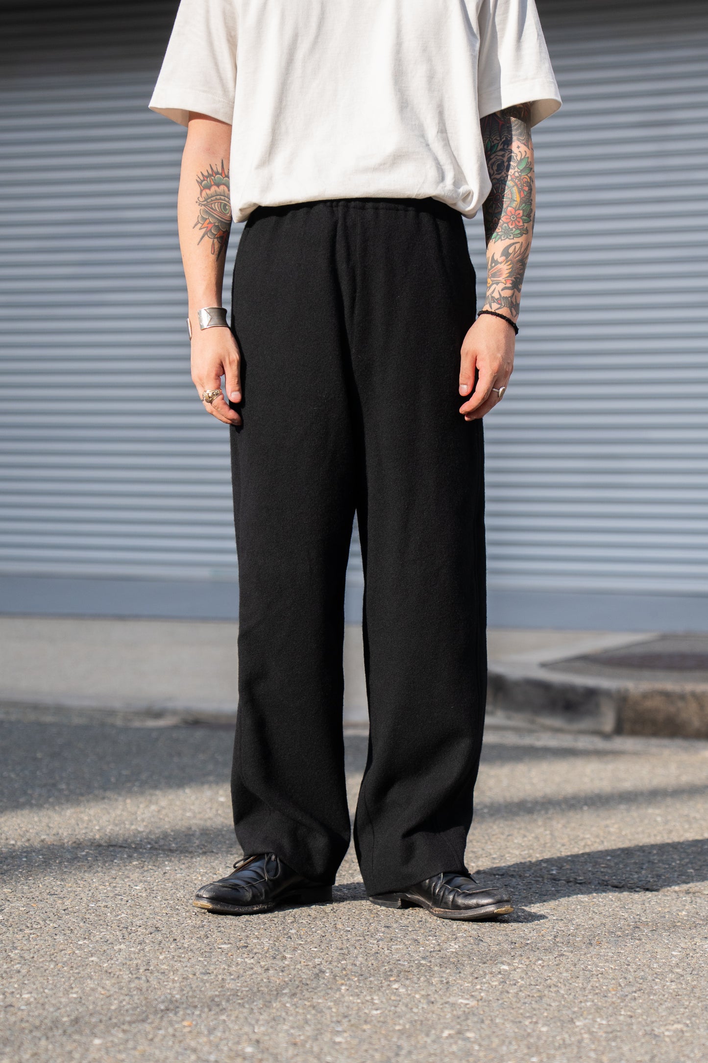 WOOL/CASHMERE FLEECE EASY TWIST TROUSERS(ST.1270)