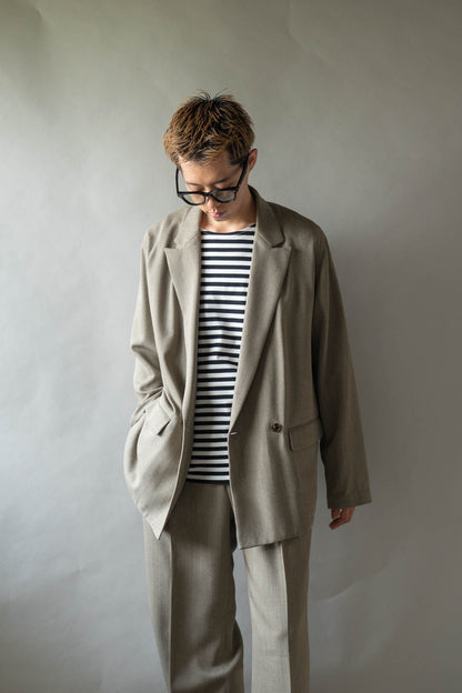 DOUBLE-BREASTED RELAX SHOULDER JACKET