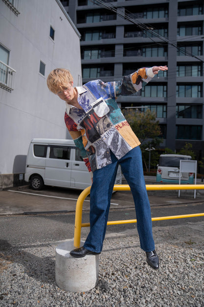 Patchworked Silk Shirt