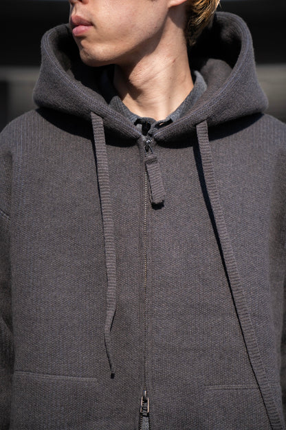 WOOL SWEAT ZIP HOODIE