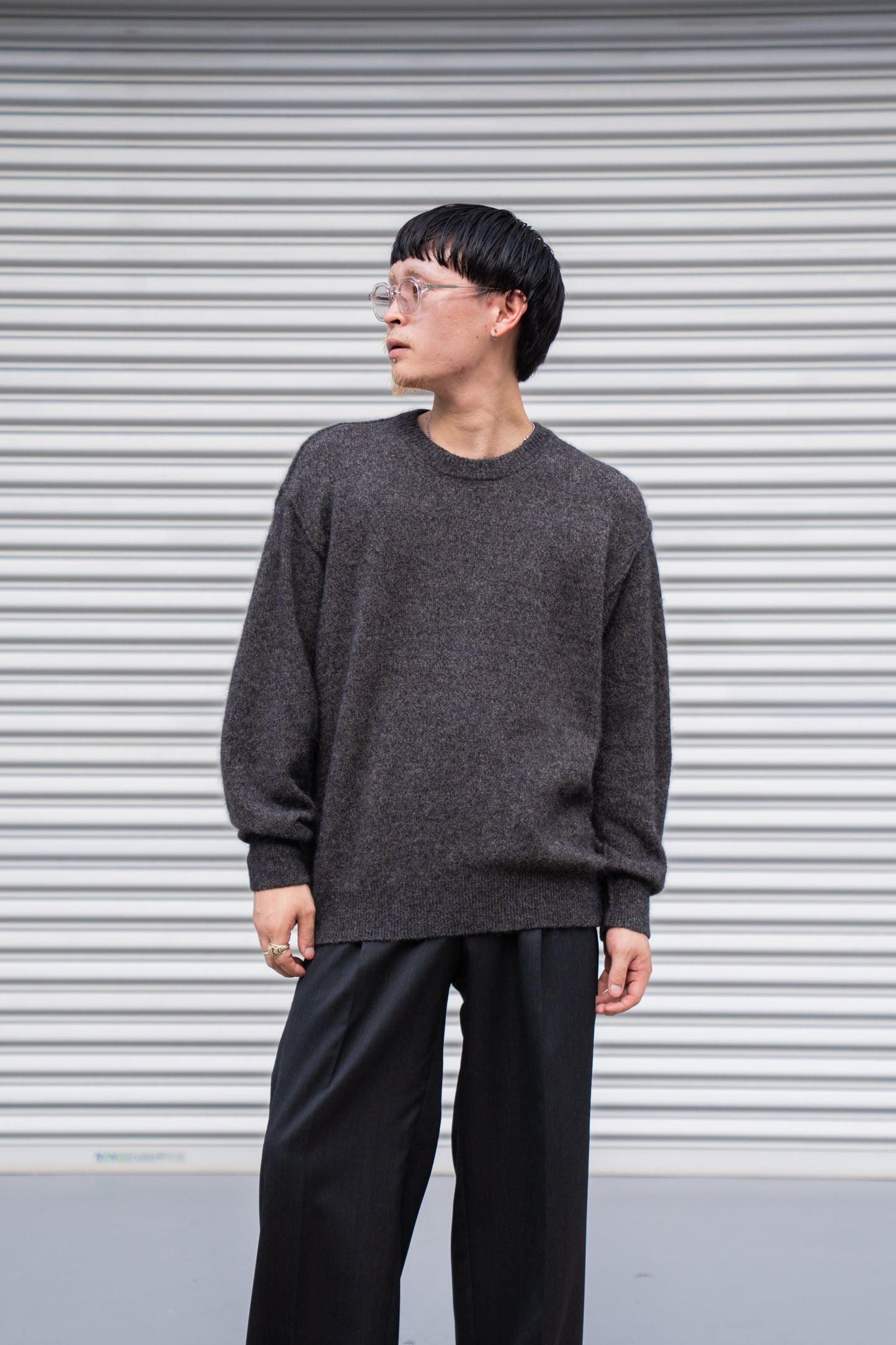 WOOL/ALPACA KNIT CREW NECK LS(ST.1294)