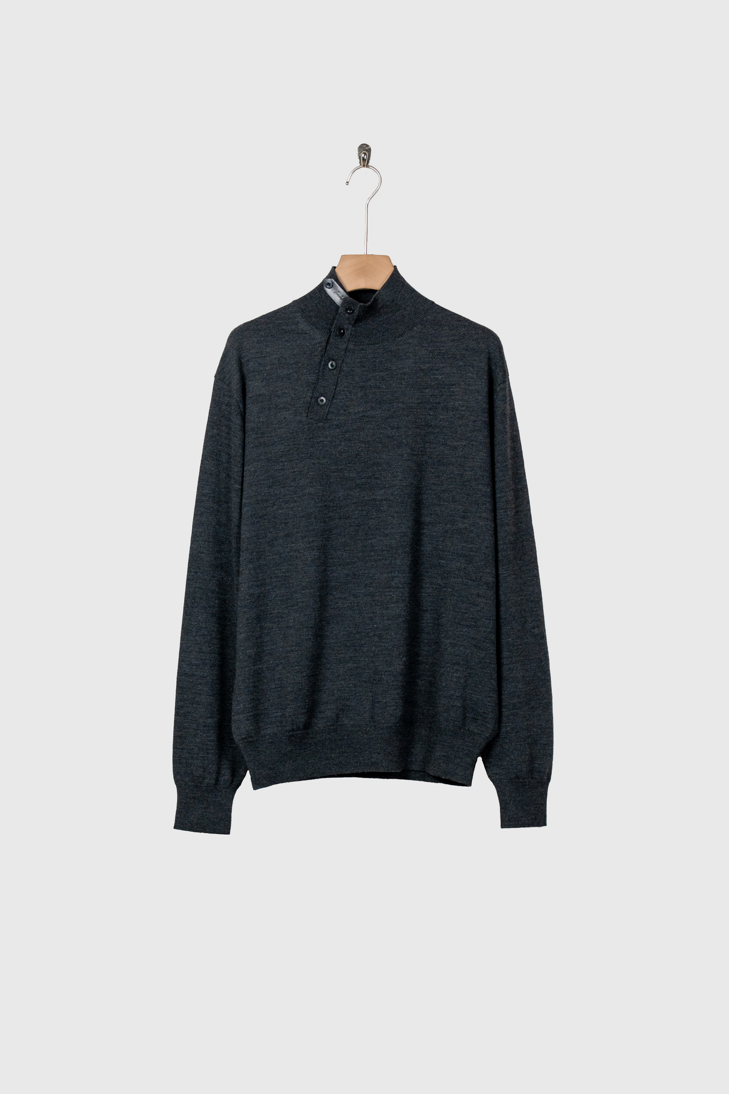 WOOL HIGH-NECK KNIT PULLOVER