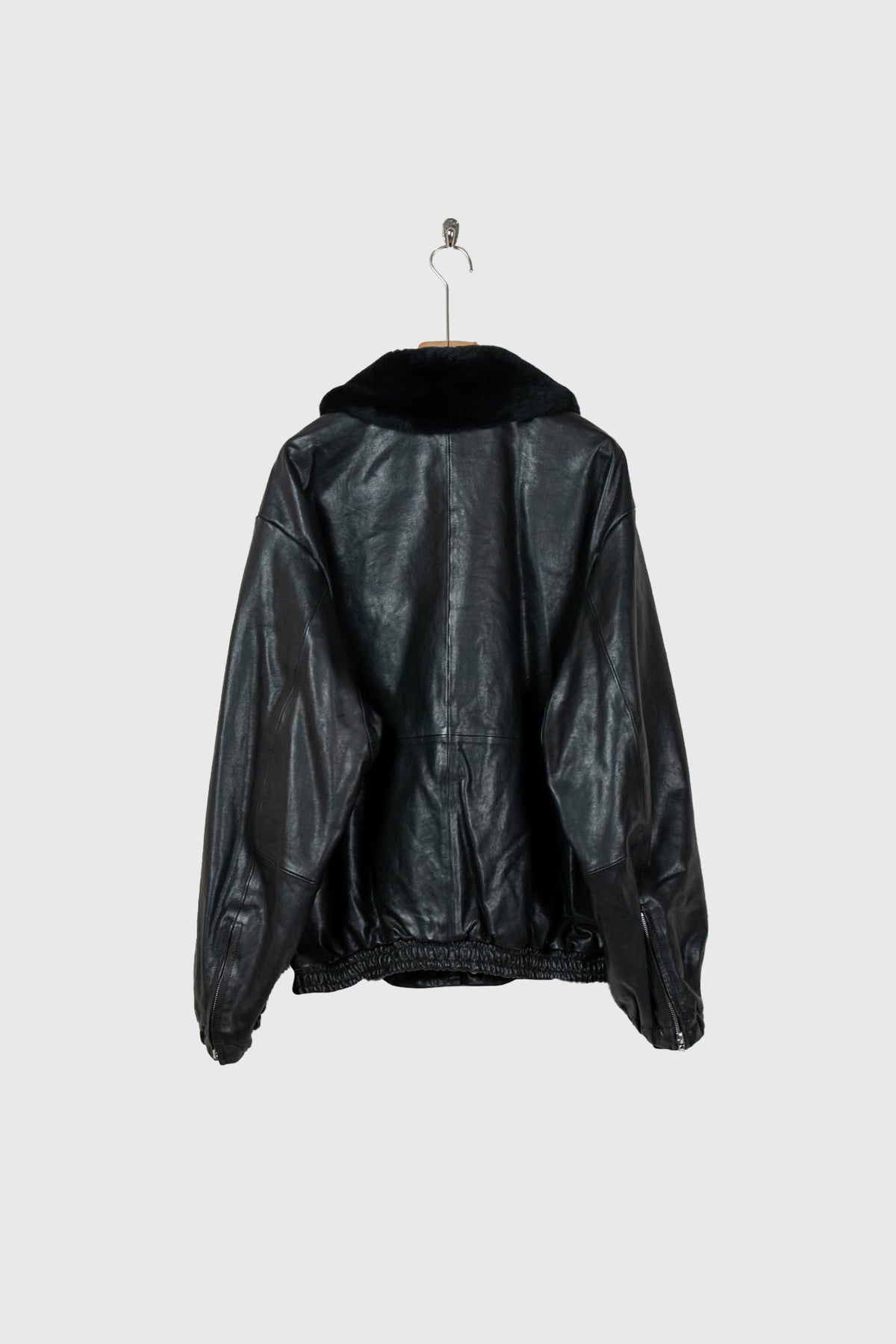 MOUTON COLLAR CALF ZIP JACKET(ST.1549)