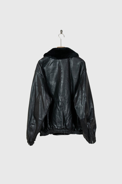 MOUTON COLLAR CALF ZIP JACKET(ST.1549)