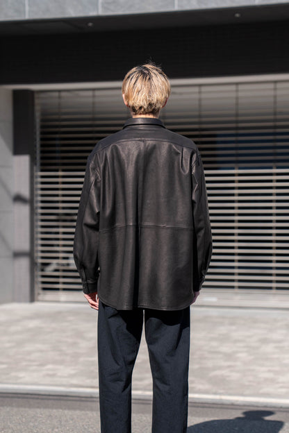 Cow Leather Wide Shirt