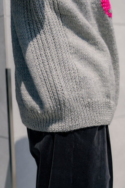 sign 別注 HAND KNIT COLLEGE SWEATER