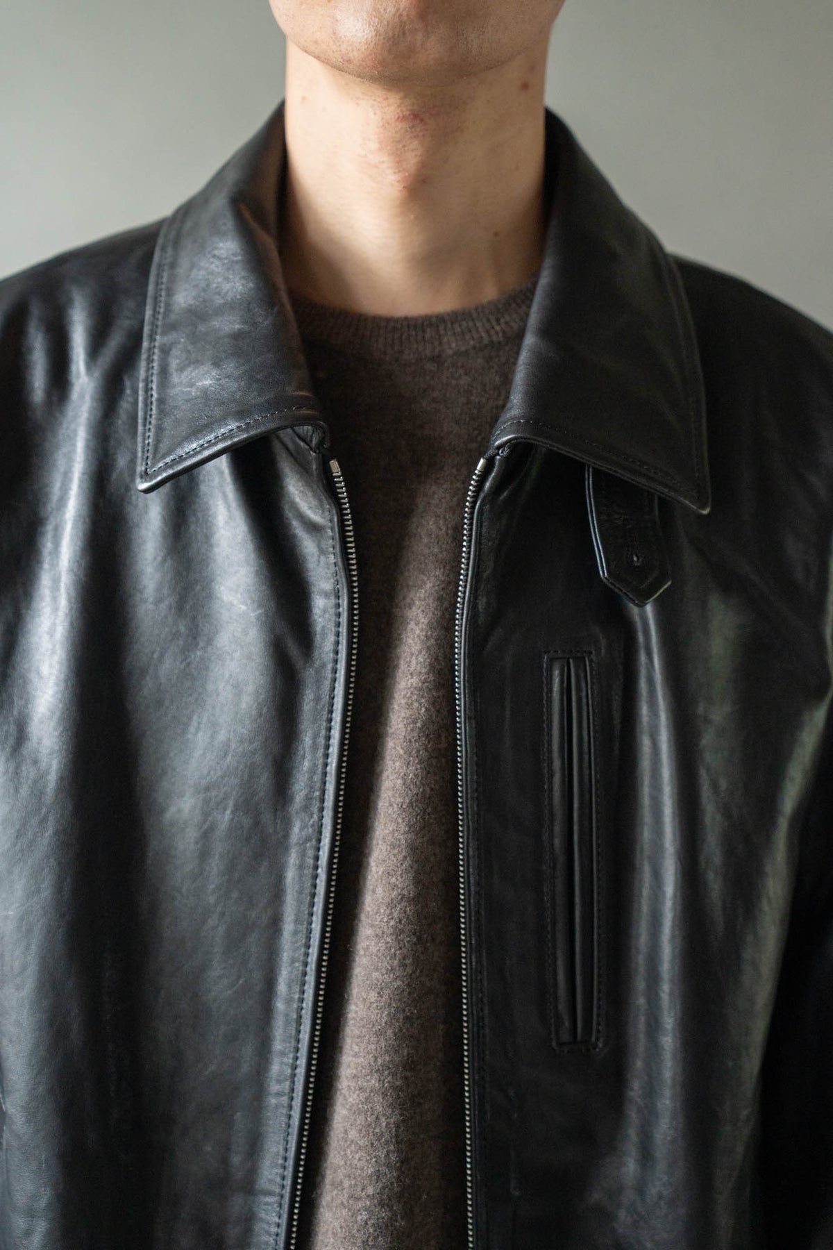 CALF ZIP SHORT JACKET(ST.1550)
