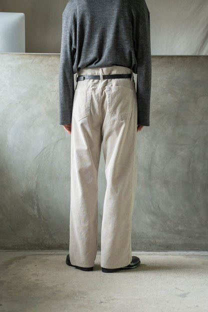 stone‑washed corduroy pants