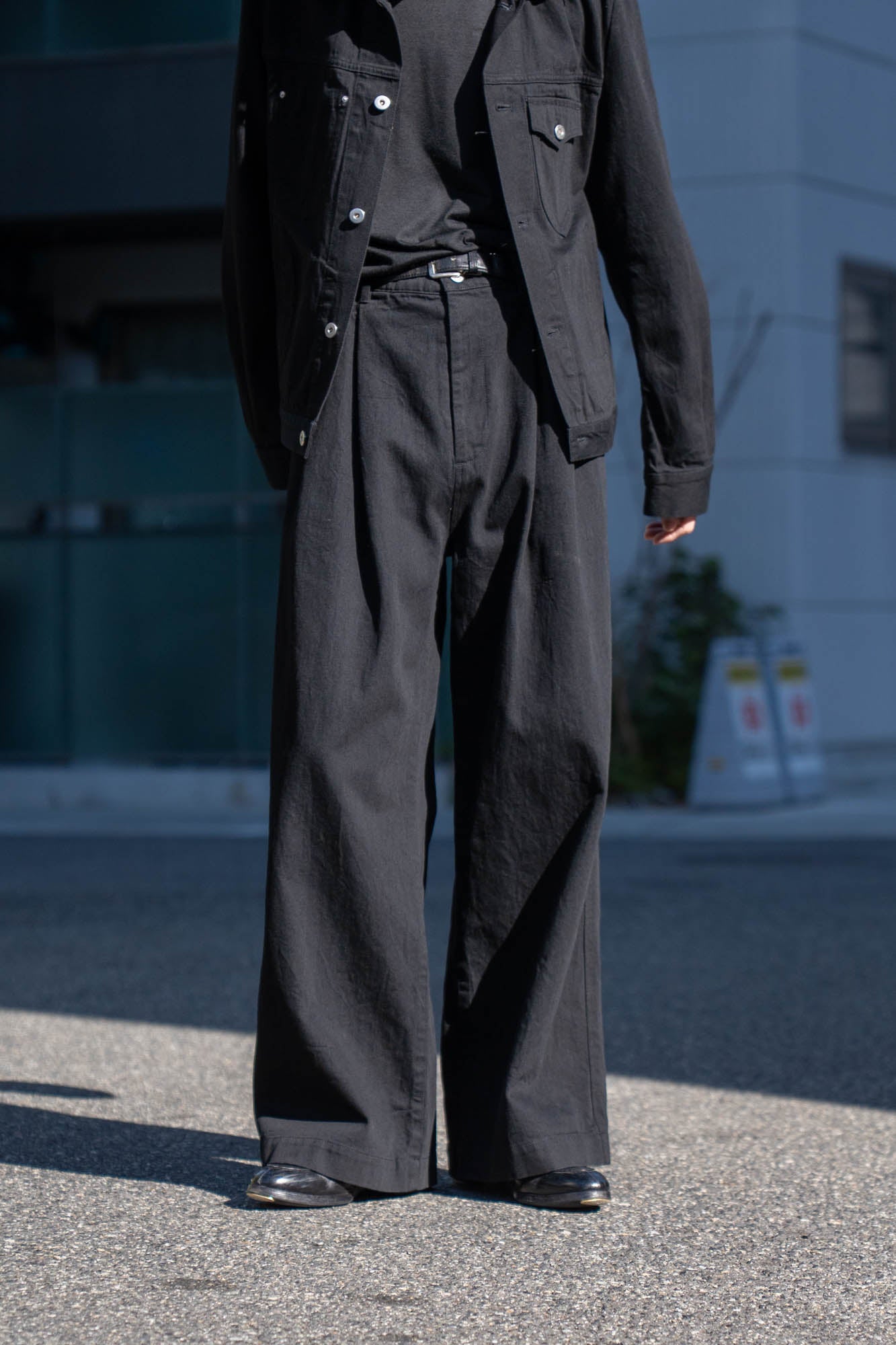 TWO TUCKS BUGGY PANTS