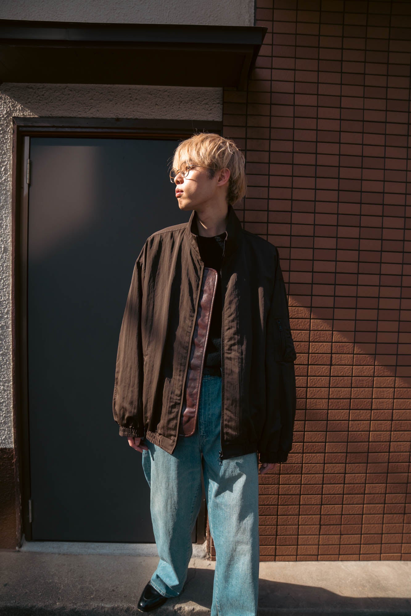 SHRUNK NYLON OVERSIZED FIGHT JACKET(ST.1386)